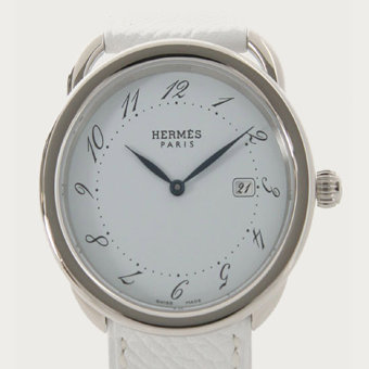 HERMES エルメス時計コピー アルソー AR5.710.130/UBC レザー ホワイト ボーイズ